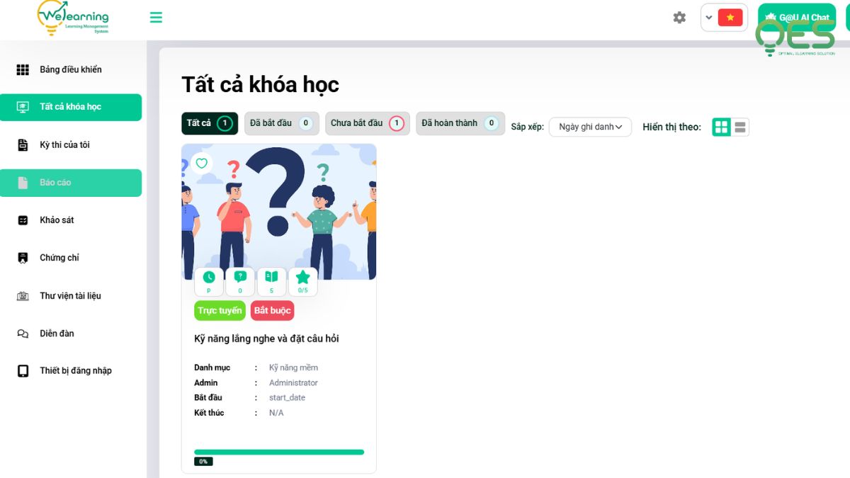 Hệ thống LMS Lite giá rẻ đáp ứng mọi tính năng đào tạo cơ bản