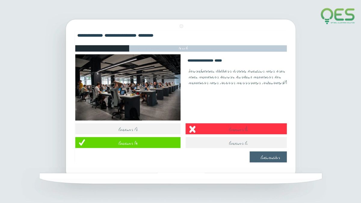 Câu hỏi ngắn gắn trực tiếp với mục tiêu học tập của học viên 