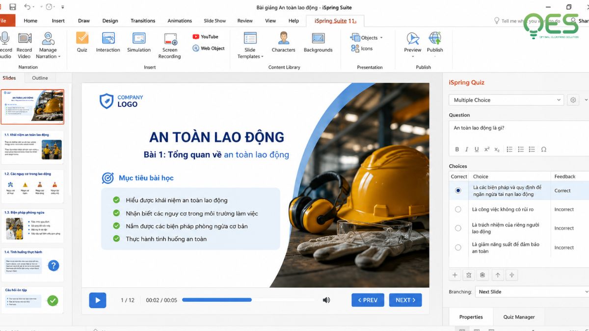 Tạo bài giảng chuẩn SCORM bằng iSpring Suite 