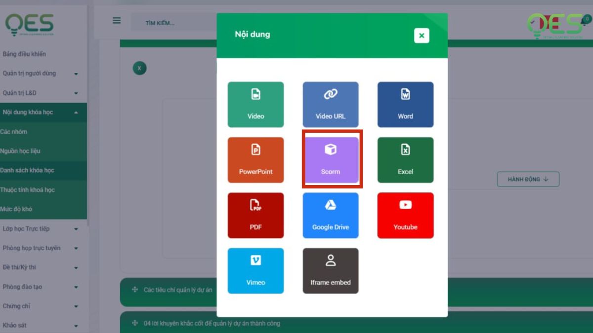 Upload bài giảng SCORM chuẩn lên hệ thống LMS 